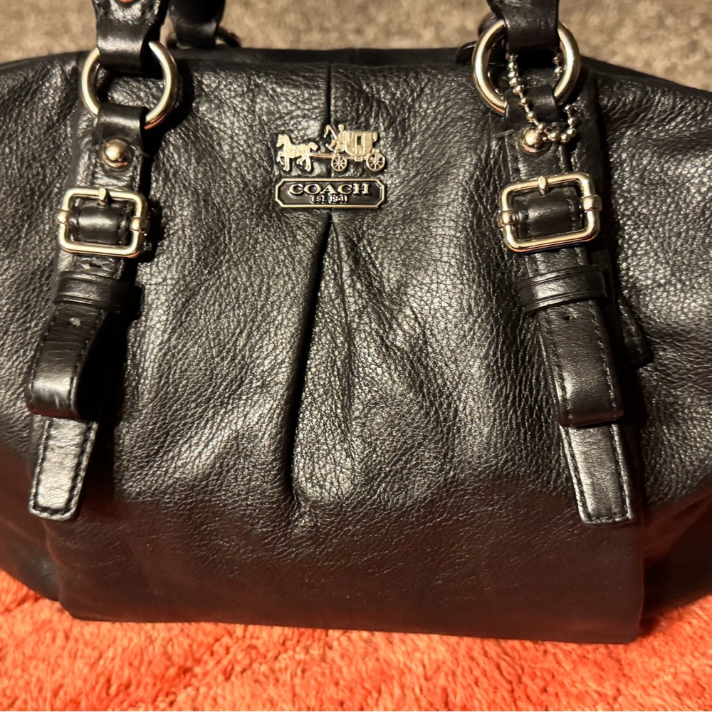 Vintage Coach Madison-Juliet  Bag Black soft Leather Bag